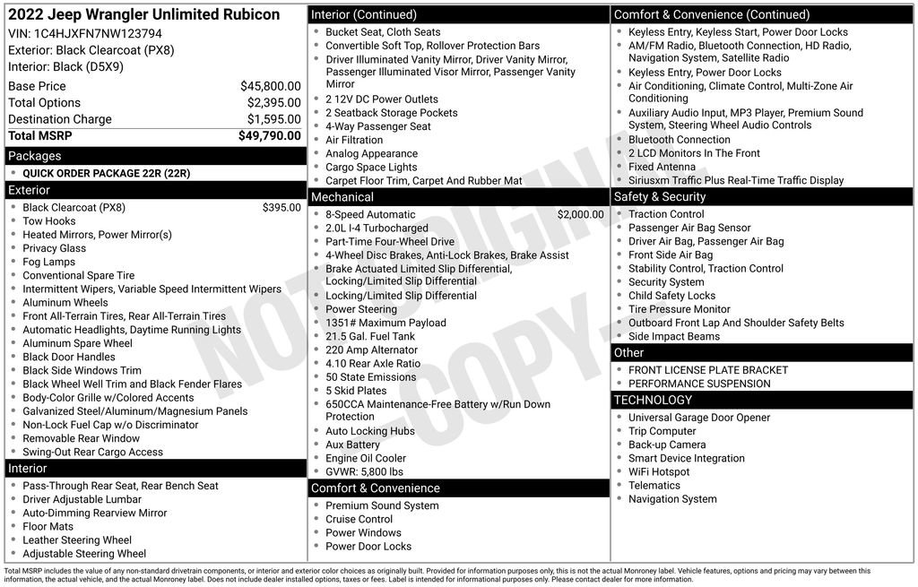 Used 2022 Jeep Wrangler Unlimited Rubicon image 13
