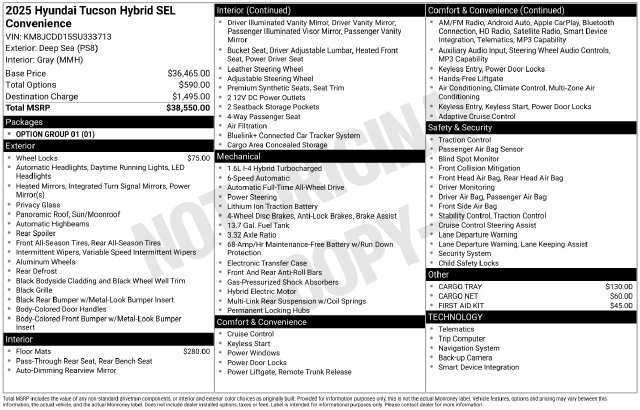 Used 2025 Hyundai Tucson SEL AWD/4WD image 3
