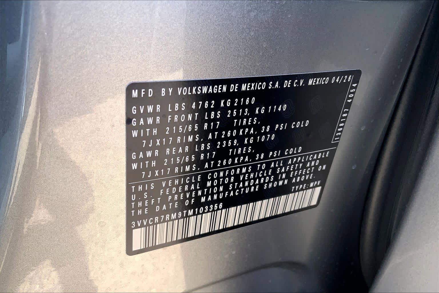 New 2026 Volkswagen Tiguan S FWD image 21