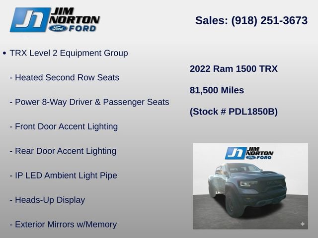Used 2022 RAM 1500 TRX w/ TRX Level 2 Equipment Group AWD/4WD image 15