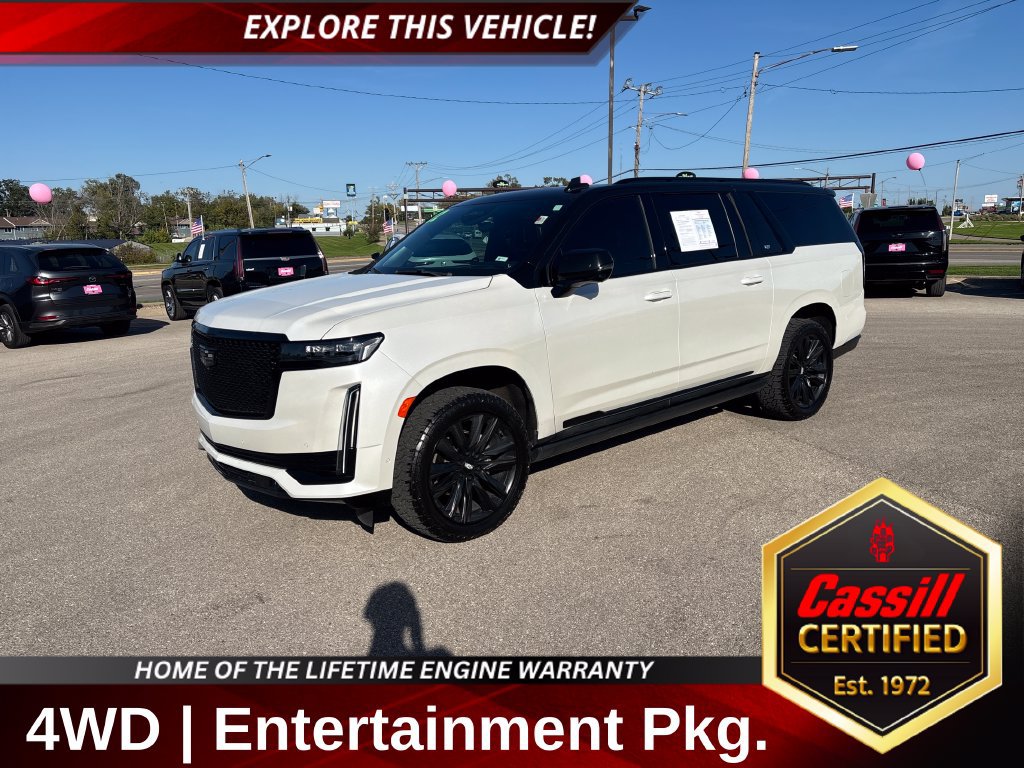 Used 2022 Cadillac Escalade ESV Sport Platinum w/ Heavy-Duty Trailer Package AWD/4WD 360° Tour