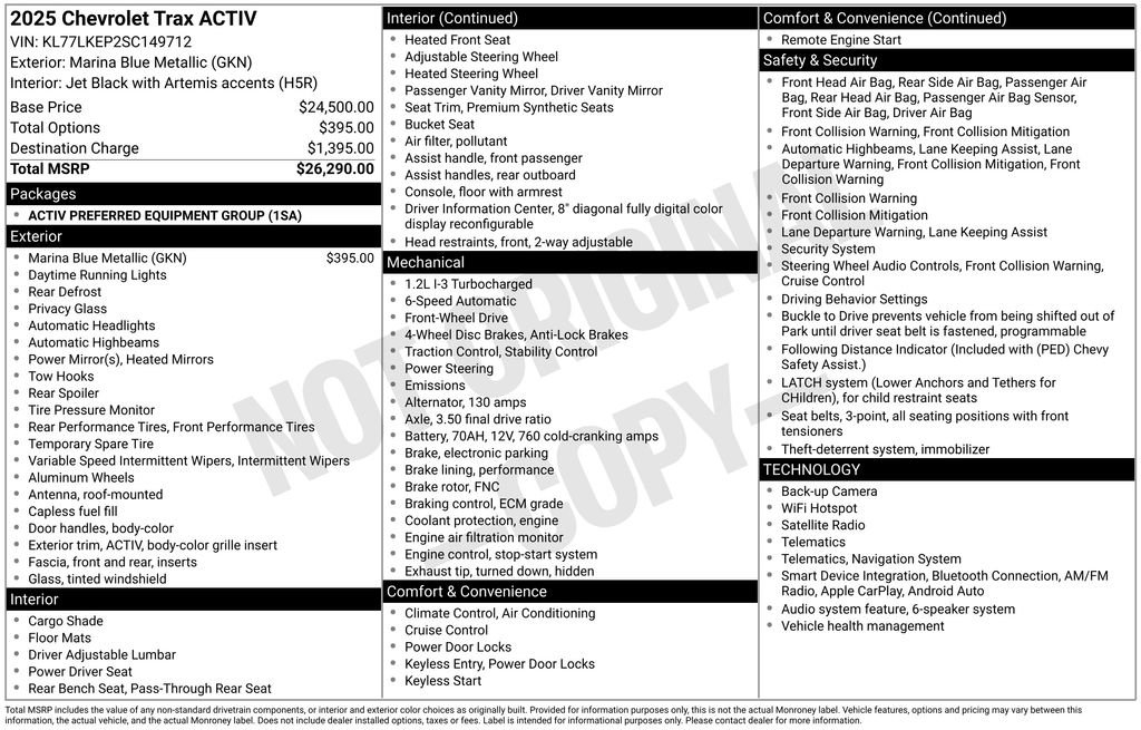 Used 2025 Chevrolet Trax ACTIV FWD image 23