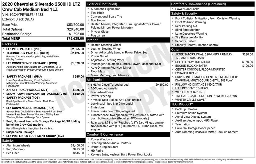 Used 2020 Chevrolet Silverado 2500 LTZ w/ LTZ Plus Package image 46