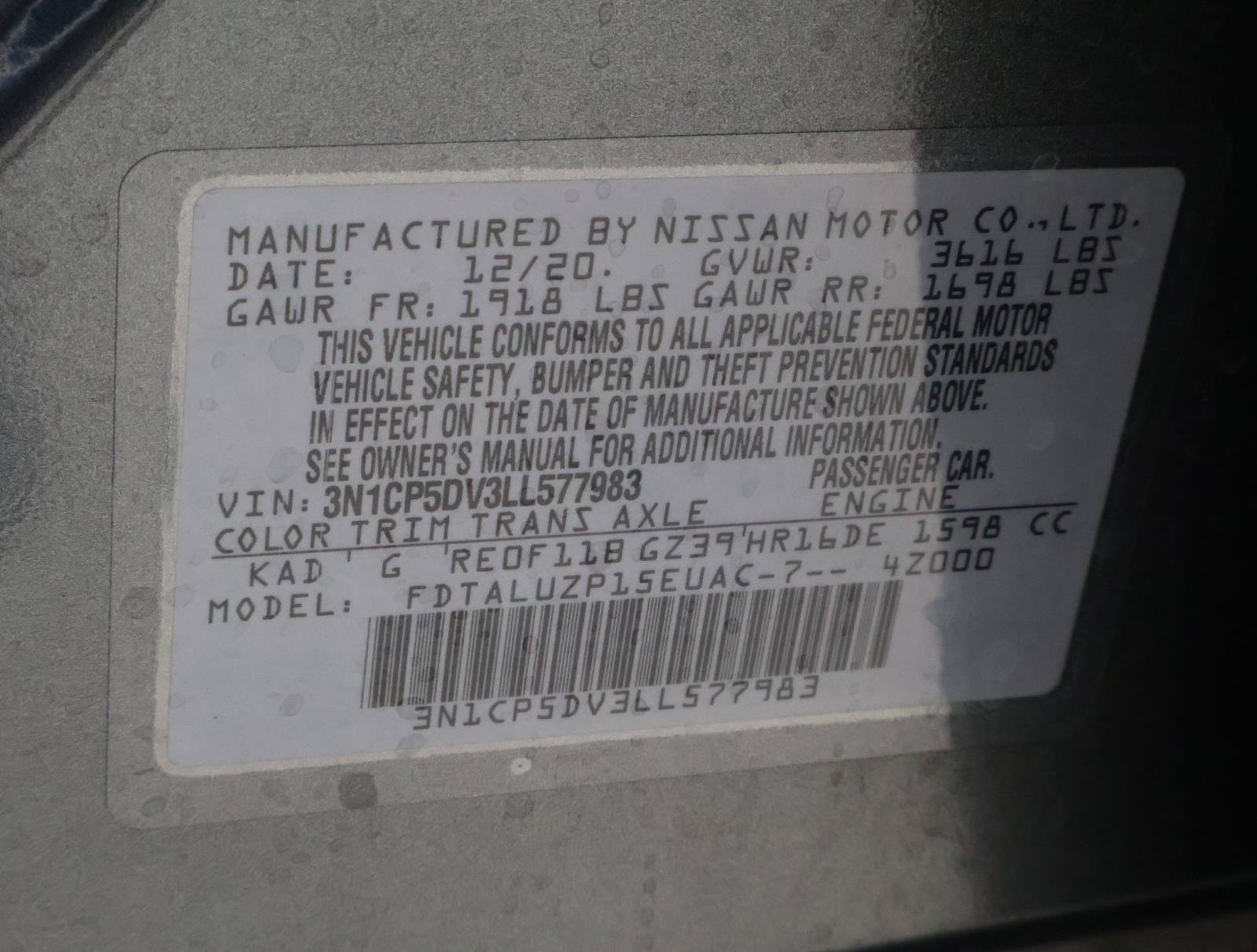 Used 2020 Nissan Kicks SR w/ SR Premium Package FWD image 21