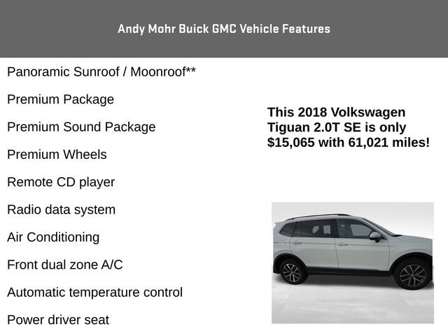 Used 2018 Volkswagen Tiguan SE w/ Panoramic Sunroof Package image 8