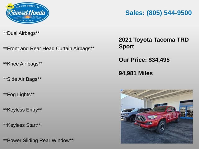 Used 2021 Toyota Tacoma TRD Sport w/ Technology Package AWD/4WD image 6