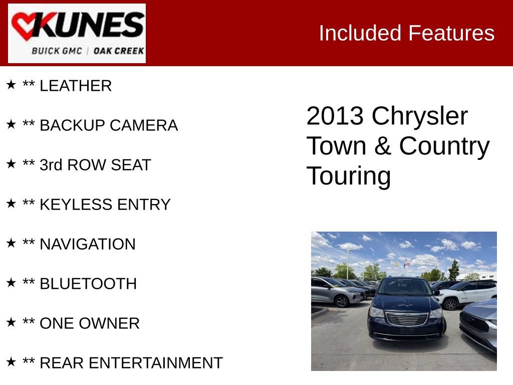 Used 2013 Chrysler Town & Country Touring FWD image 2