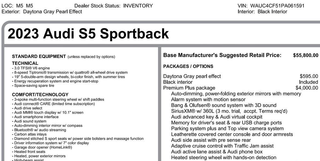 Used 2023 Audi S5 Premium Plus w/ Premium Plus Package image 18