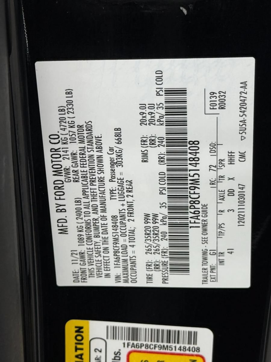 Used 2021 Ford Mustang GT Premium w/ Ford Safe & Smart Package RWD image 42