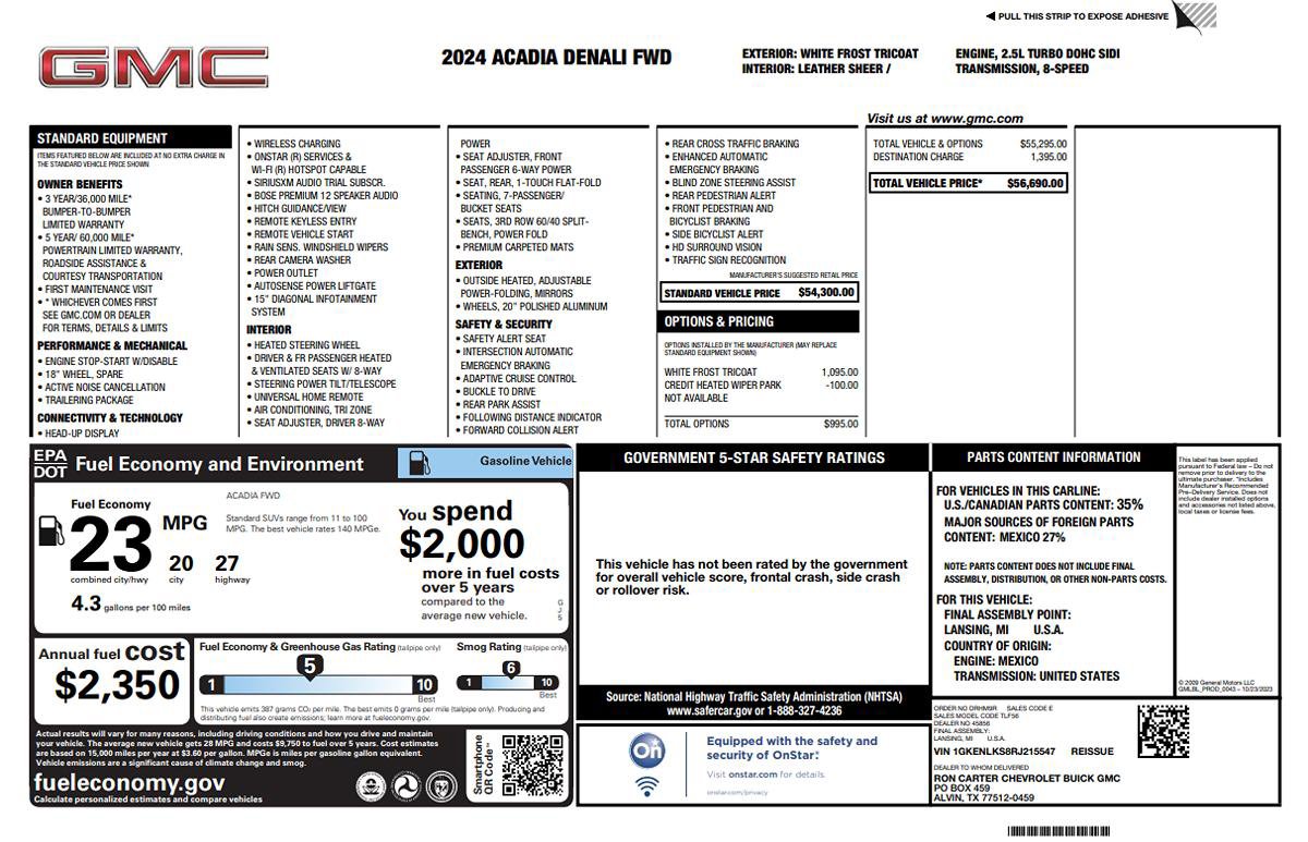 Used 2024 GMC Acadia Denali FWD image 11