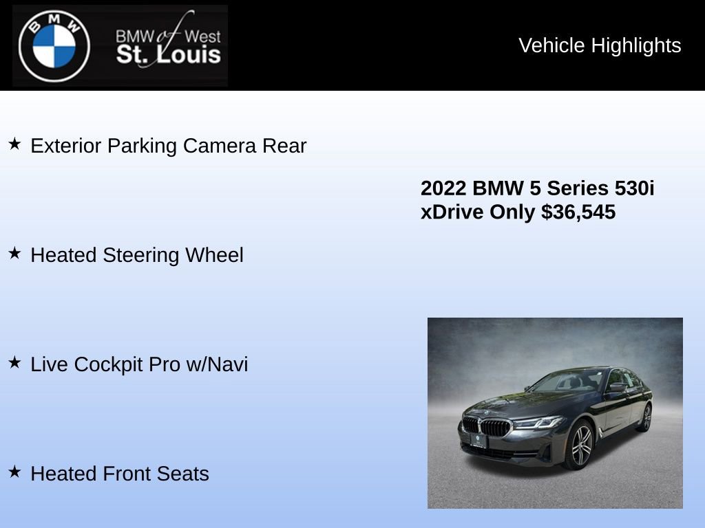 Used 2022 BMW 530i xDrive w/ Convenience Package AWD/4WD image 16