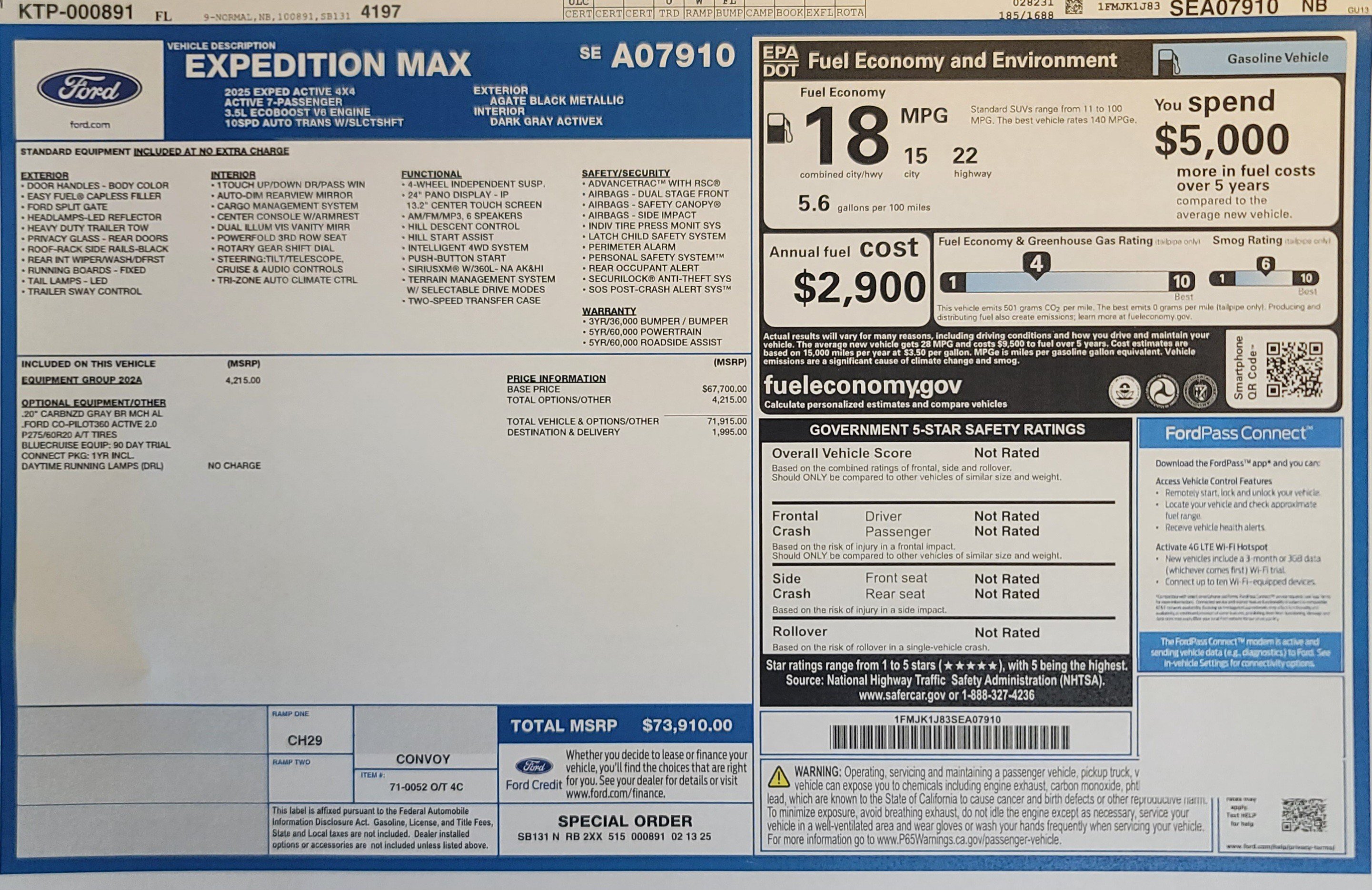 Used 2025 Ford Expedition Max Active AWD/4WD image 2