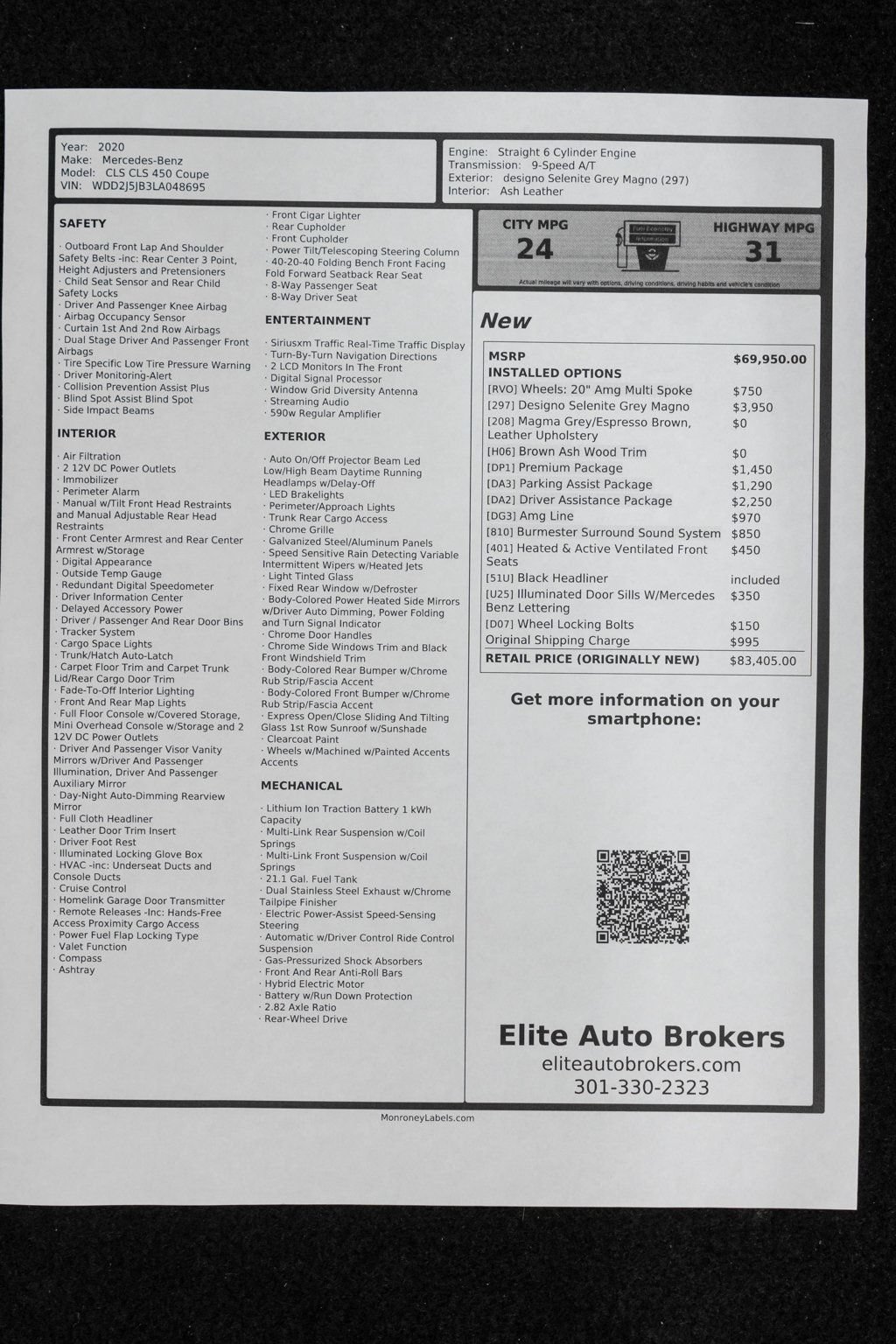 Used 2020 Mercedes-Benz CLS 450 w/ Driver Assistance Package image 54