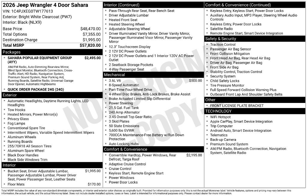 New 2026 Jeep Wrangler Unlimited Sahara AWD/4WD image 27