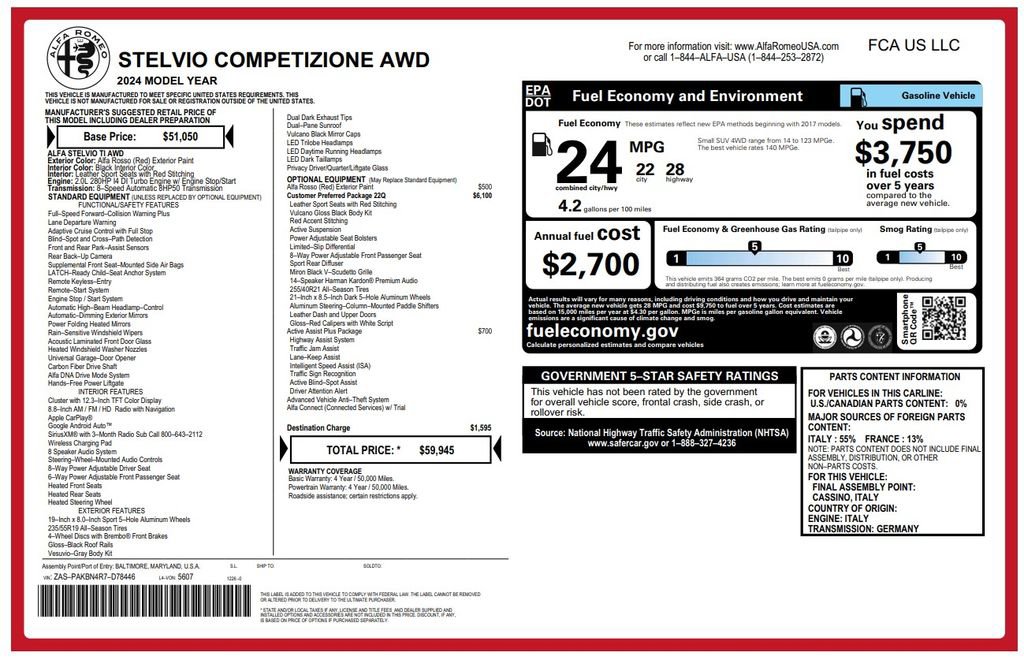 Used 2024 Alfa Romeo Stelvio AWD image 3