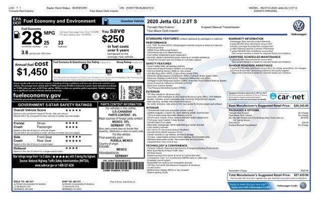 Used 2020 Volkswagen Jetta GLI FWD image 3