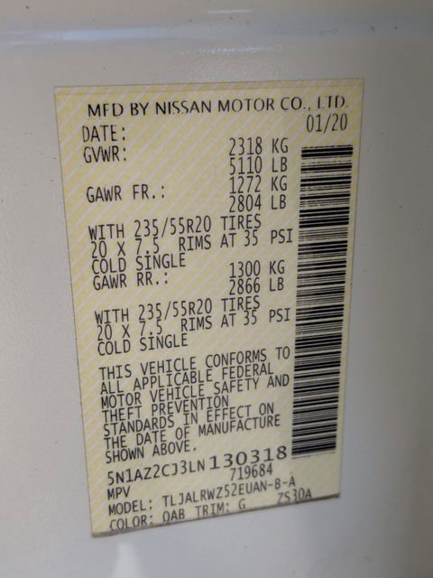 Used 2020 Nissan Murano SL w/ Moonroof Package FWD image 29