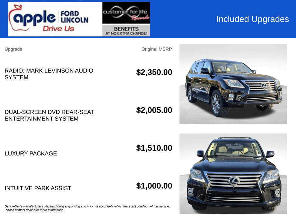 Used 2015 Lexus LX 570 4WD w/ Luxury Package image 4