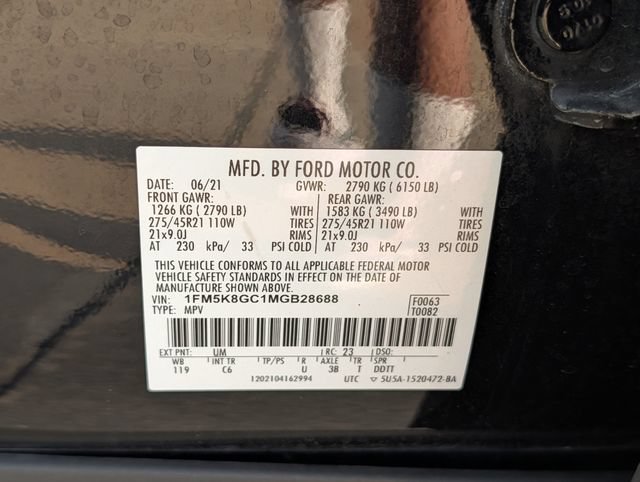 Used 2021 Ford Explorer ST w/ Equipment Group 401A AWD/4WD image 32