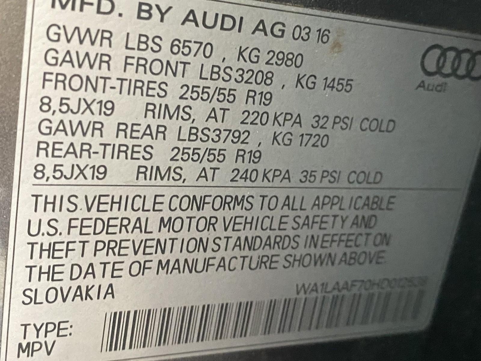 Used 2017 Audi Q7 3.0T Premium Plus w/ Premium Plus Package AWD/4WD image 33
