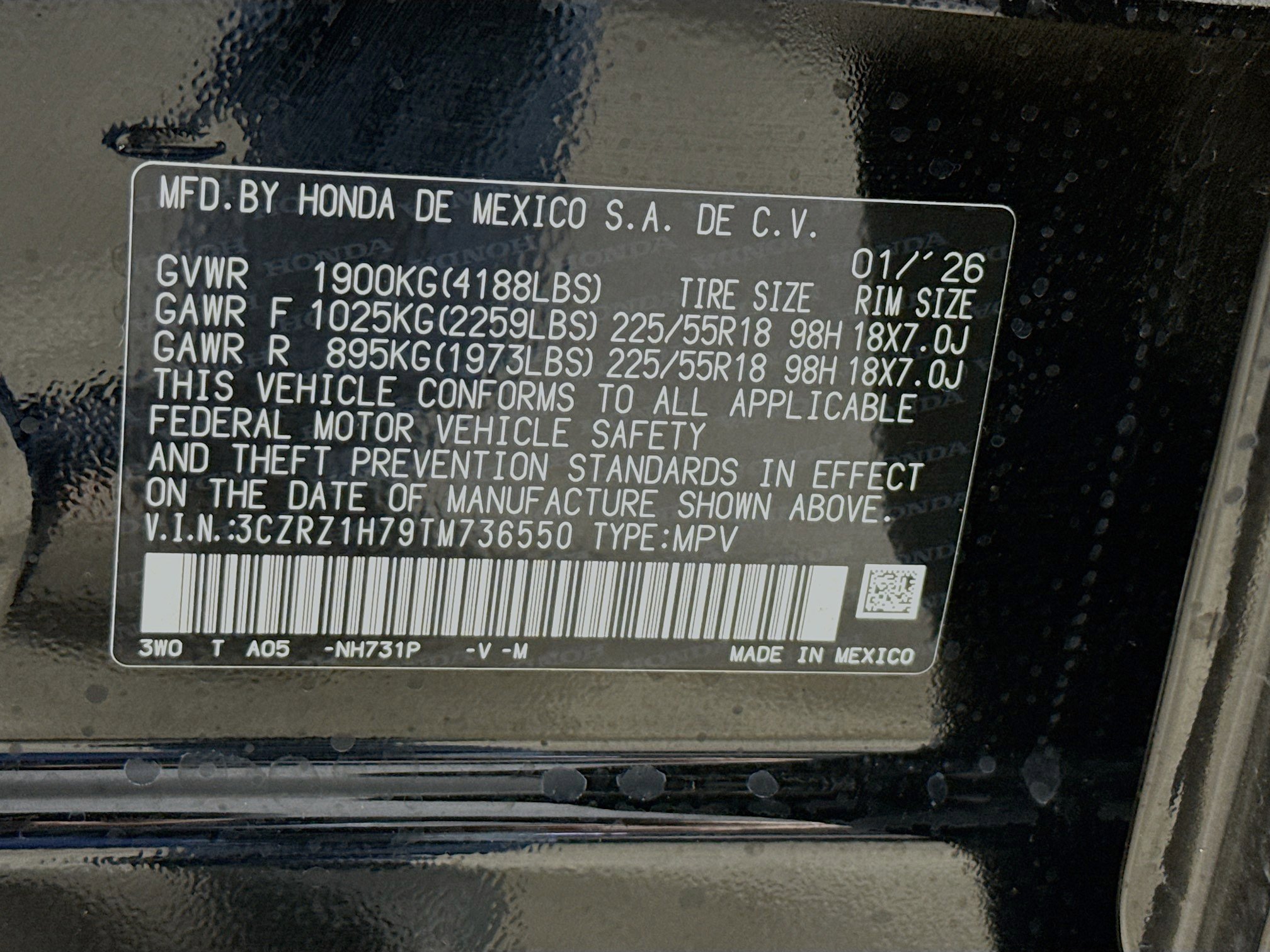 Certified 2026 Honda HR-V EX-L image 38