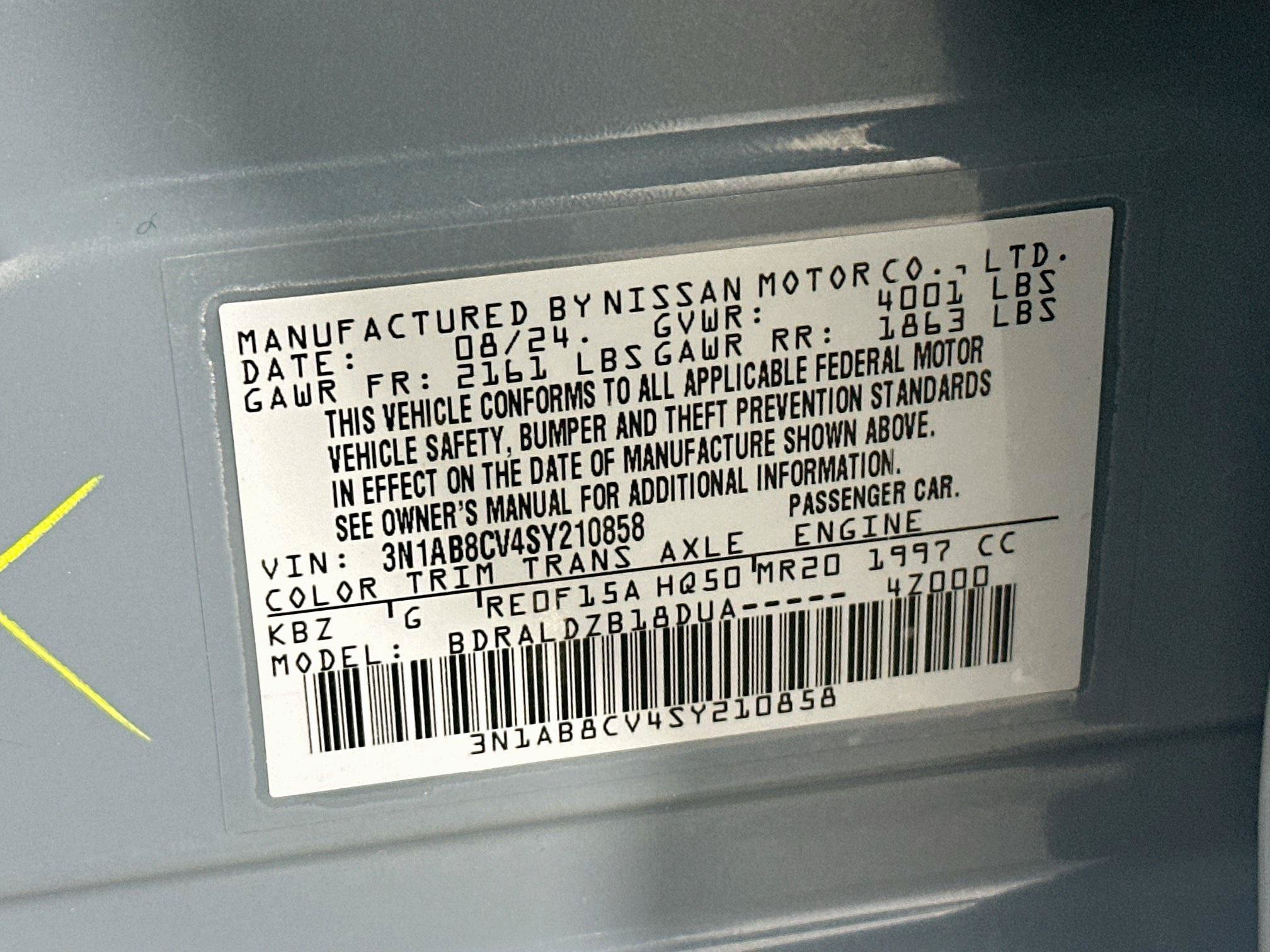 Used 2025 Nissan Sentra SV FWD image 12