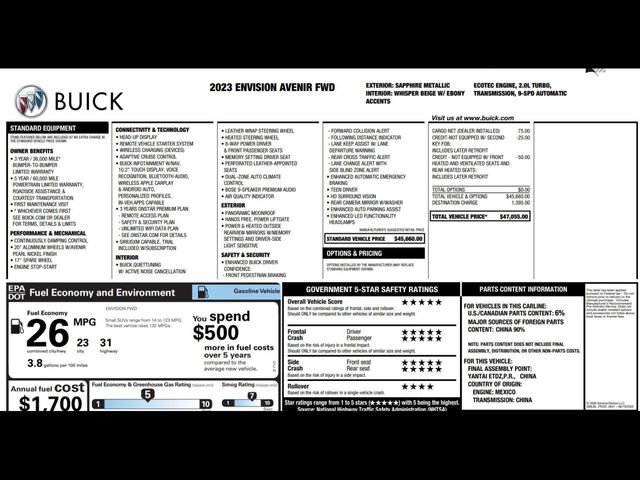 Used 2023 Buick Envision Avenir image 3
