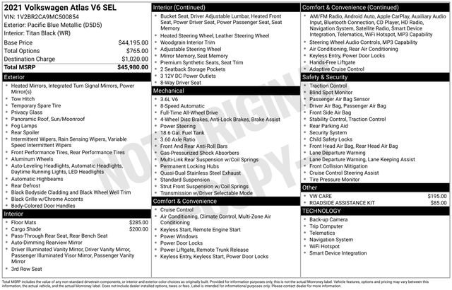 Used 2021 Volkswagen Atlas SEL image 25