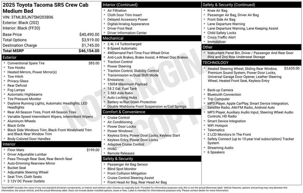 Used 2025 Toyota Tacoma SR5 AWD/4WD image 25