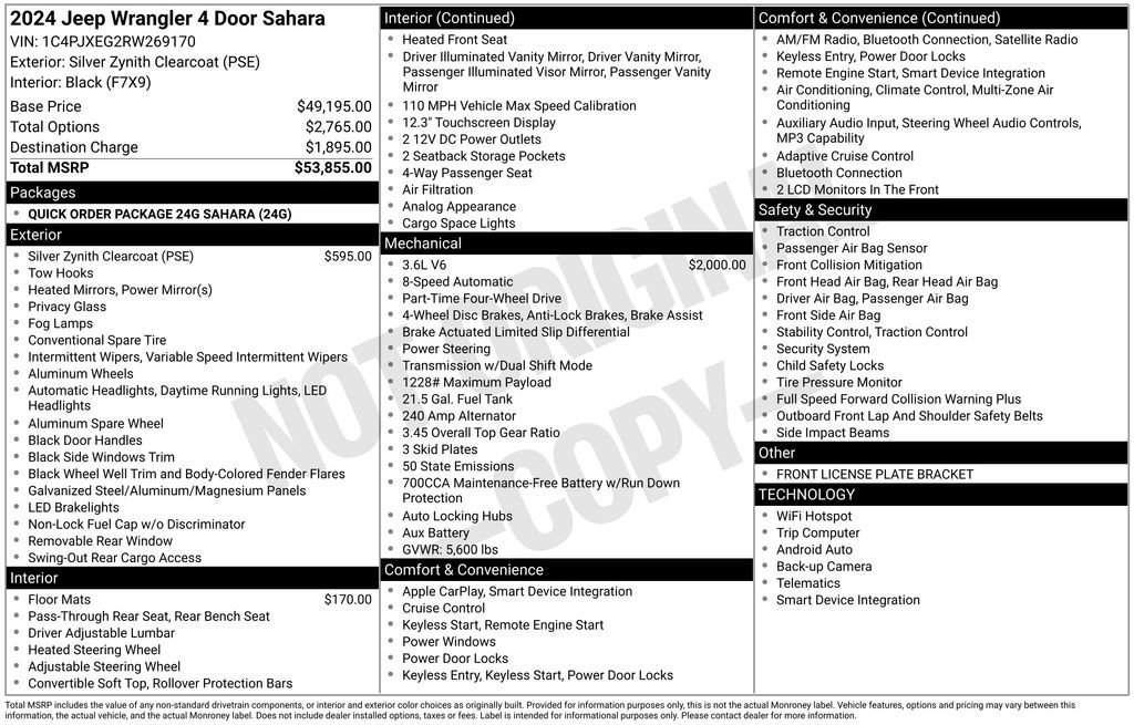 Certified 2024 Jeep Wrangler Unlimited Sahara AWD/4WD image 35