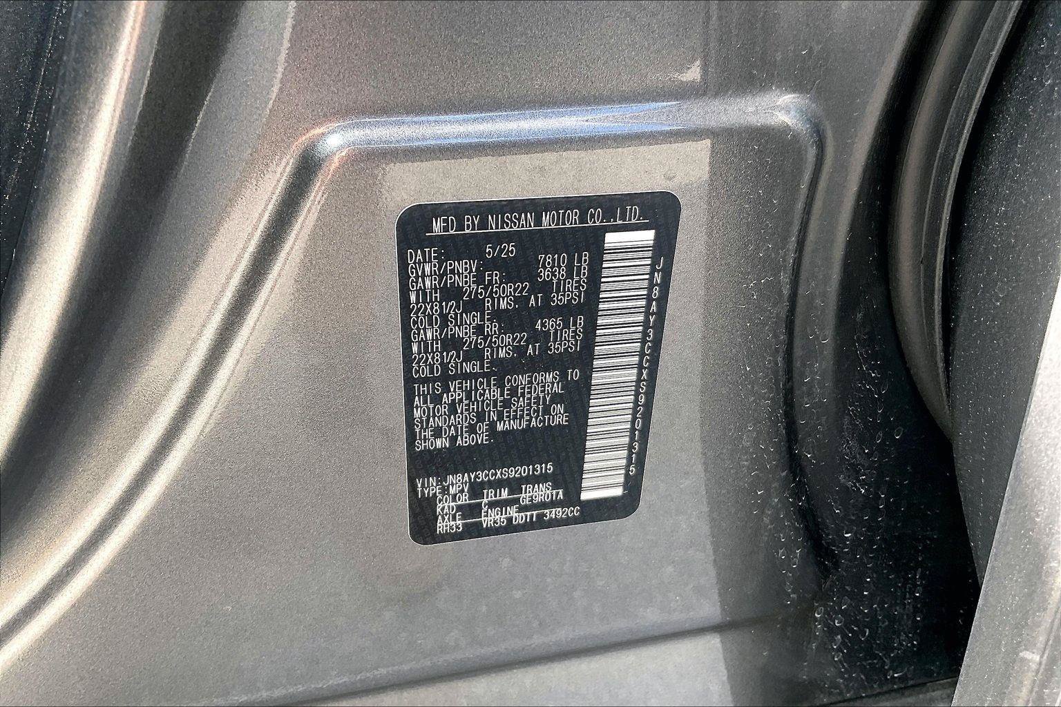Certified 2025 Nissan Armada Platinum Reserve AWD/4WD image 35