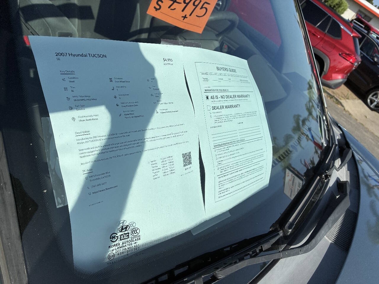 Used 2007 Hyundai Tucson SE FWD image 17