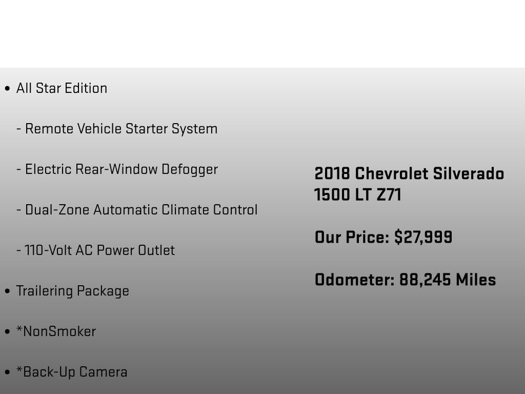 Used 2018 Chevrolet Silverado 1500 LT w/ All Star Edition AWD/4WD image 6