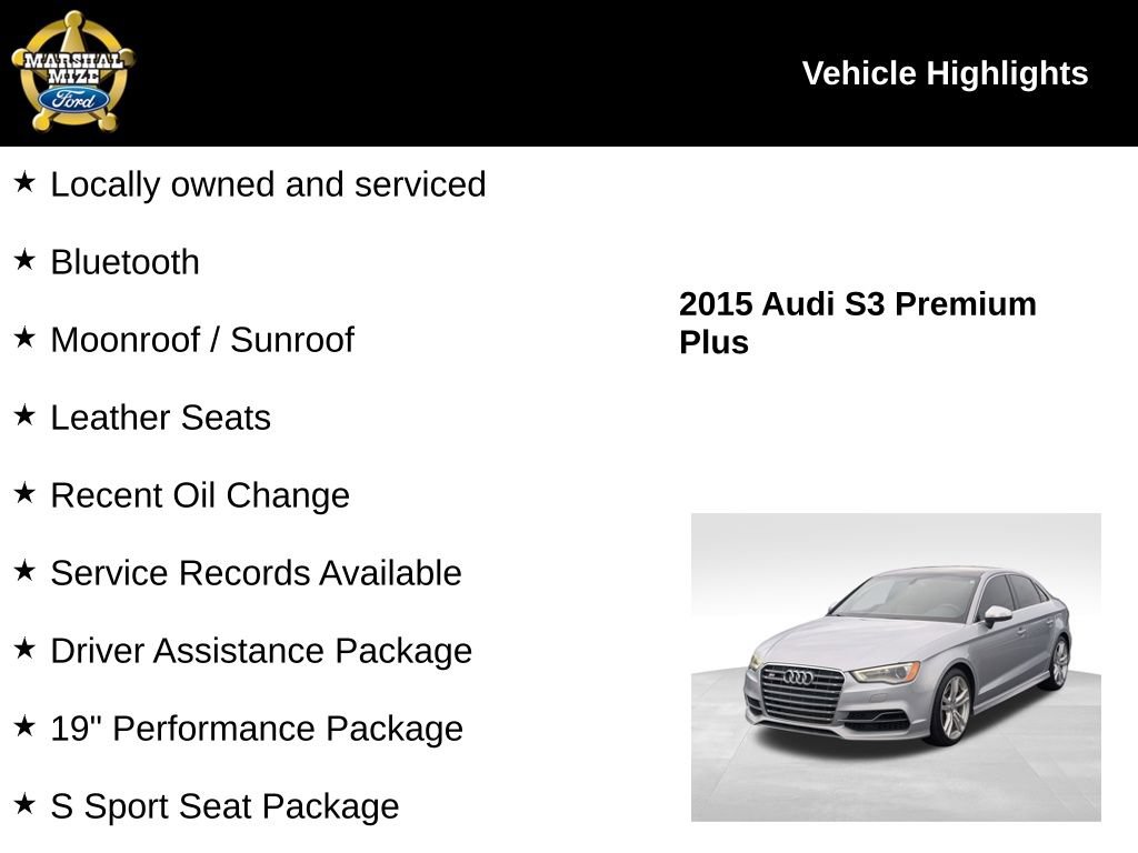 Used 2015 Audi S3 Premium Plus AWD/4WD image 2