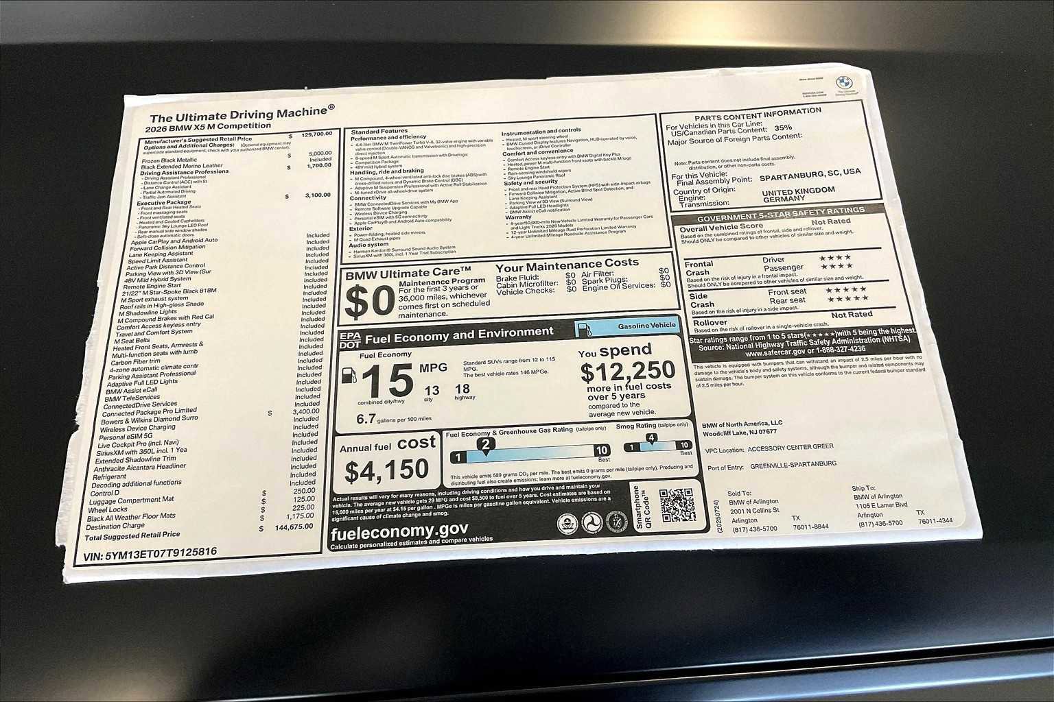 New 2026 BMW X5 M Competition w/ Executive Package image 19