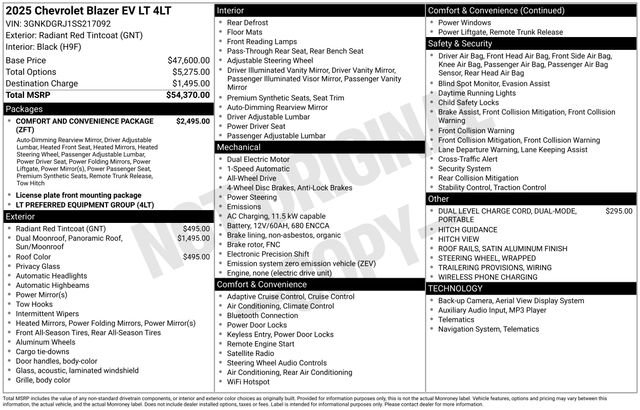 New 2025 Chevrolet Blazer EV LT AWD/4WD image 26