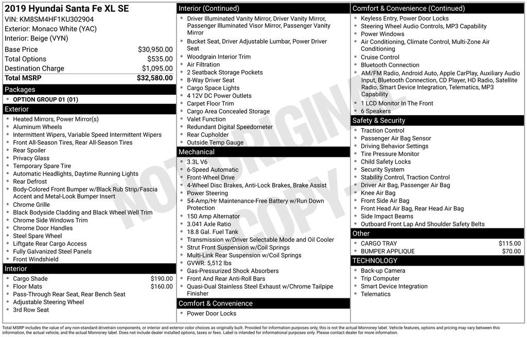 Used 2019 Hyundai Santa Fe XL SE FWD image 19