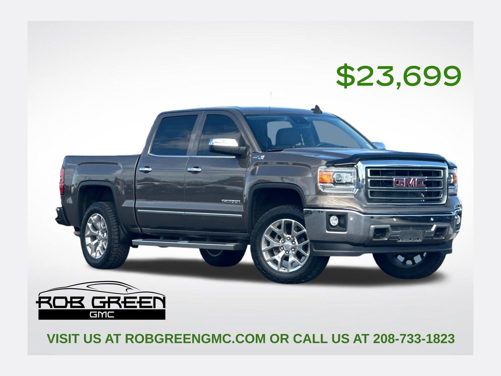 Used 2015 GMC Sierra 1500 SLT w/ SLT Crew Cab Value Package AWD/4WD image 1