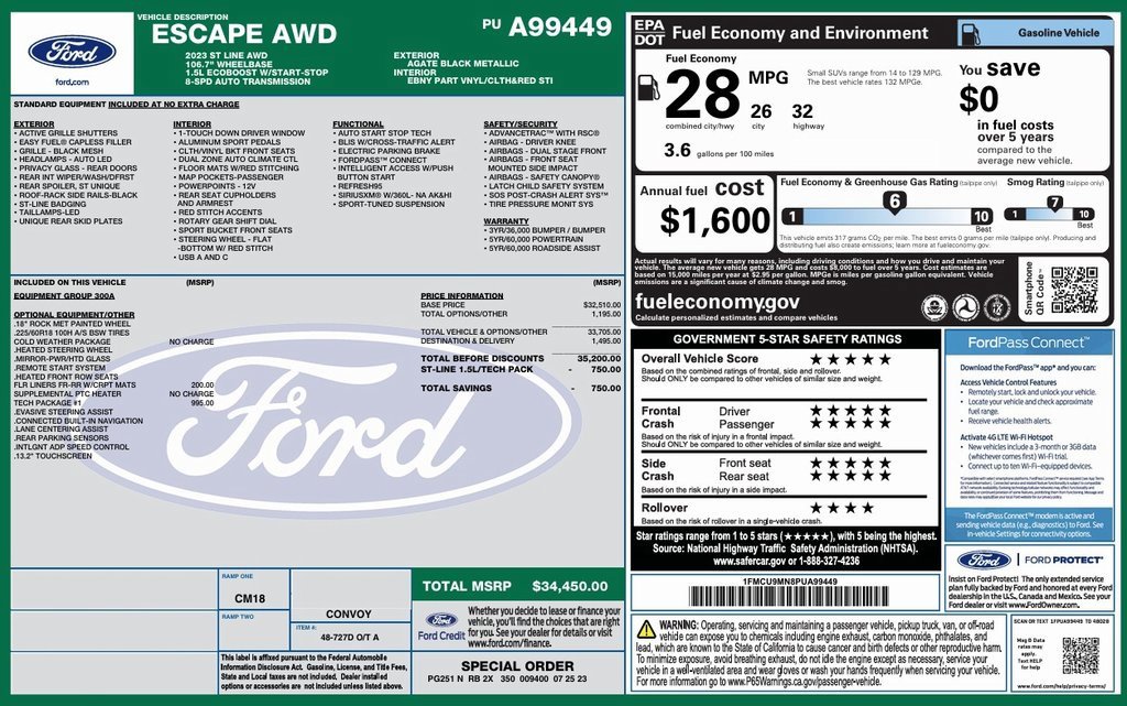 Used 2023 Ford Escape ST-Line w/ Tech Pack #1 image 5