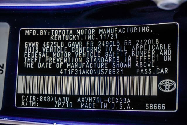 Used 2022 Toyota Camry XLE FWD image 44
