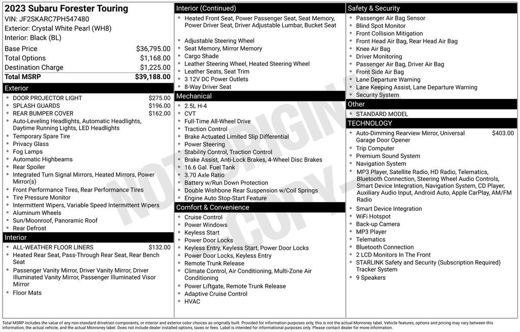 Certified 2023 Subaru Forester Touring AWD/4WD image 26