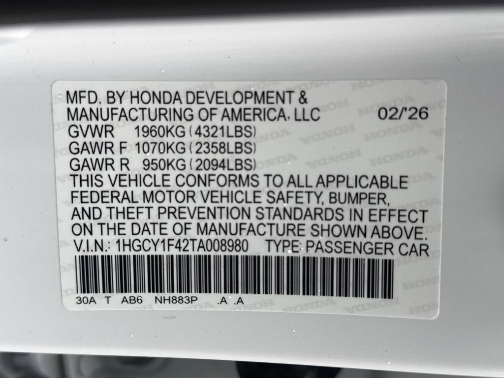 New 2026 Honda Accord SE image 28