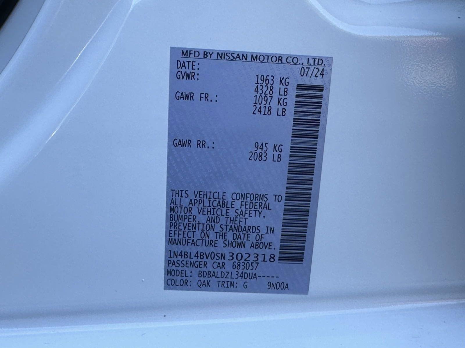 New 2025 Nissan Altima 2.5 S image 39