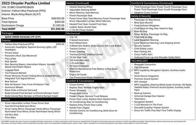 Used 2023 Chrysler Pacifica Limited FWD image 8