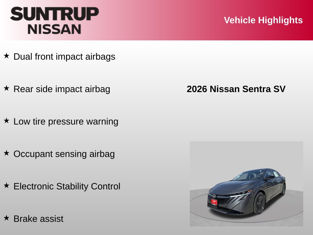 Used 2026 Nissan Sentra SV w/ Floor Mat Package FWD image 23