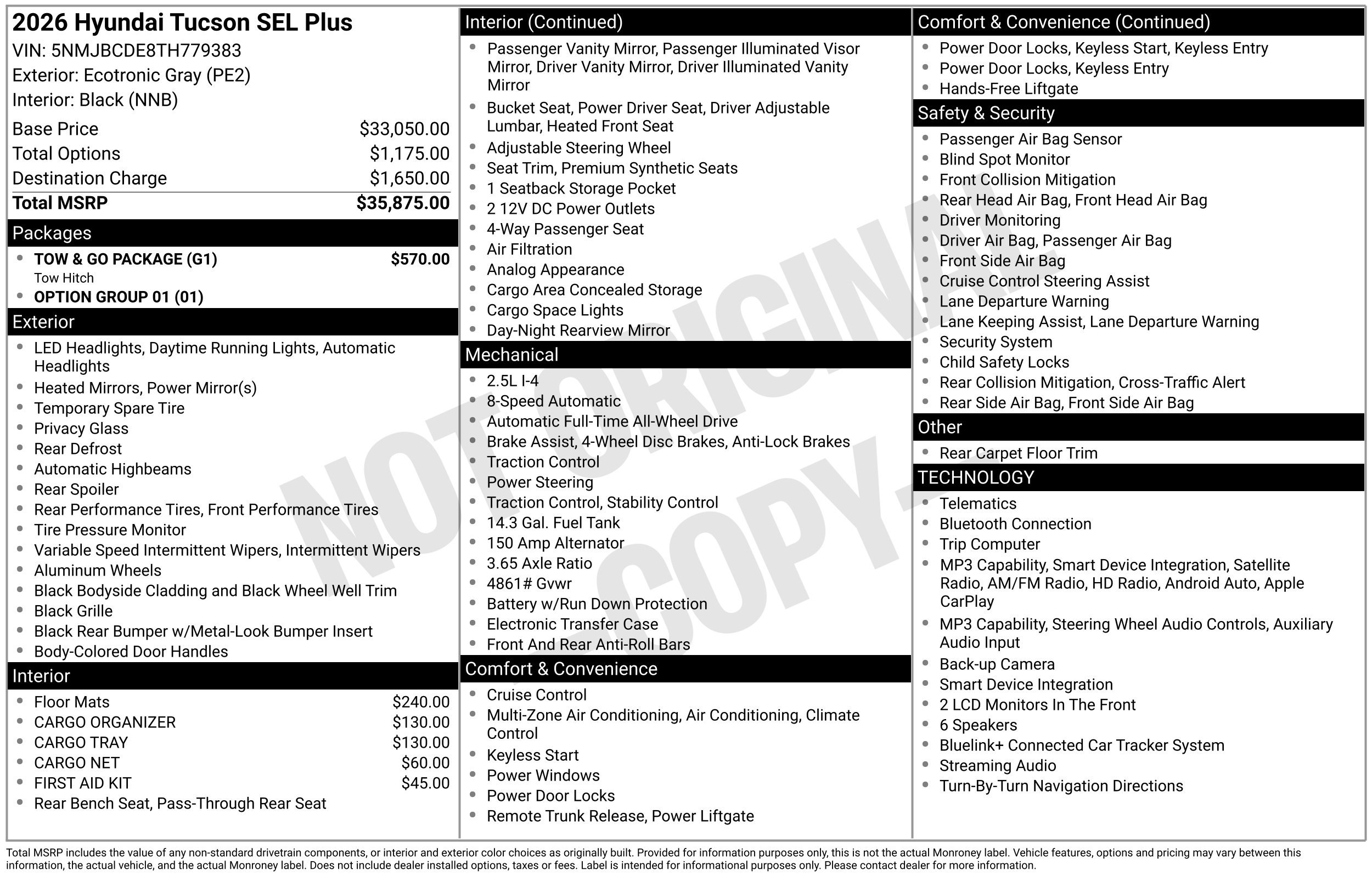 New 2026 Hyundai Tucson SEL Plus w/ Tow & Go Package AWD/4WD image 3