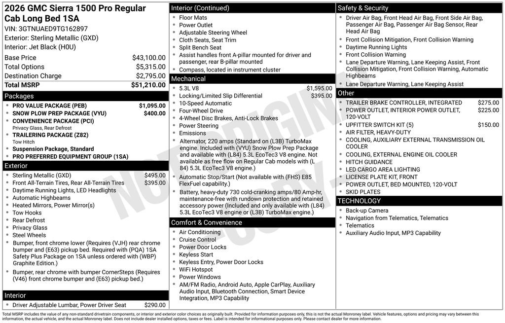 Certified 2026 GMC Sierra 1500 Pro w/ Pro Value Package AWD/4WD image 27