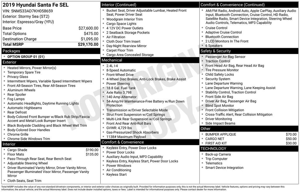 Used 2019 Hyundai Santa Fe SEL image 6