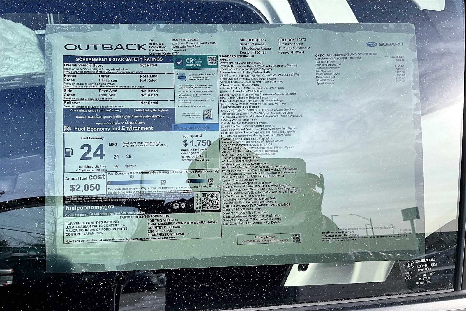 New 2026 Subaru Outback Limited XT image 19