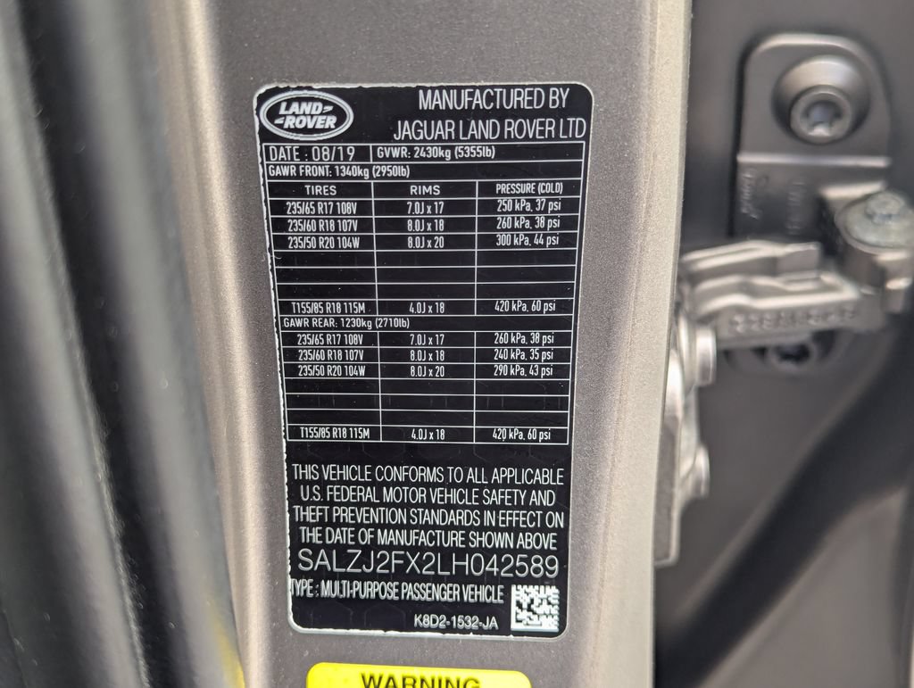 Used 2020 Land Rover Range Rover Evoque S AWD/4WD image 35